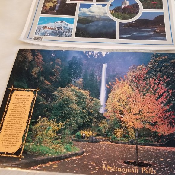 6 Oregon Scenic Photo Laminated Placemats Vintage - Picture 12 of 13